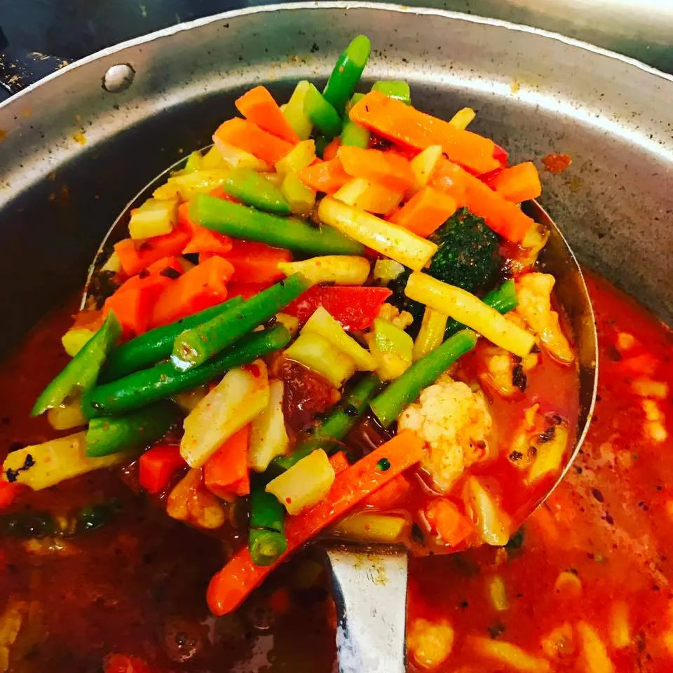 Mixed Vegetable Curry at Mother India Fremantle